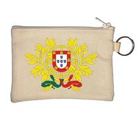 Portachiavi con stemma del Portogallo, portamonete, beige