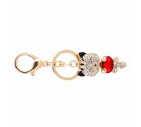 Portachiavi con Strass Design Chic Portachiavi con Ciondolo in per Donne e Ragazze Lega Nera 1 Pezzo