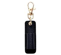 Portachiavi Con Supporto Portapenne Portatile in Pelle per Badge Penna e