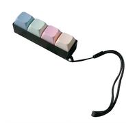Portachiavi con tastiera a 2/3/4 tasti - Clicky Sound Stress Relief Mini giocattolo con copritasti personalizzabili, decorazione portatile da scrivania per gli amanti della tastiera meccanica (4 tasti