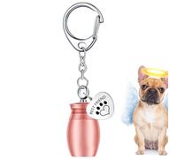 Portachiavi con urna per animali domestici, portachiavi con urna crematoria per animali domestici,Portachiavi con urna per cani a cilindro per ceneri | Ceneri per cremazione del cilindro per animali d