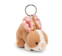 NICI Portachiavi Coniglio Hopsala 10cm - marrone - Compagno di peluche per zaino o borsa, charm coccola con anello metallico per portachiavi | 61620