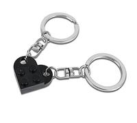 Portachiavi Coppia Cuore, LYHURK Cuore Portachiavi San, Regalo San Per Lui Portachiavi Portachiavi a Forma Di Cuore Come Regalo Per Amanti, Amici, Famiglia (Nero) regalos BFF (negro)