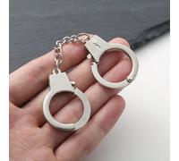 Portachiavi creativo a forma di manette, accessorio semplice e personalizzato per decorare borse, adatto come regalo per amici nero,rosa,argento,manette d'argento,Set di manette nere,Apribottiglie con