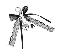 Portachiavi creativo per borsa con ciondolo a forma di ballerina con ciondolo a forma di borsetta con fiocchi in pizzo, portachiavi alla moda, portachiavi a forma di cuore, portachiavi per auto con