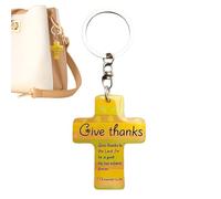 Portachiavi cristiani - Portachiavi in legno con versi della Bibbia, ciondoli con messaggio di fede, portachiavi religioso per preghiera, Pasqua, Natale, chiesa, scuola, laurea, viaggi, ciondoli delle