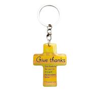 Portachiavi cristiano - Portačhiavi con croce scritturale | Porțachiavi di Gesù in legno con versetto della Bibbia, portachiavi religioso per uomini donne preghiera pastori Pasqua Natale Battesimo Chi