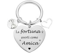 Portachiavi Cuore Amicizia, Idee Regalo per Migliore Amica, Compleanno, Laurea, Speciale Sorella Teenager, Donna/Ragazze