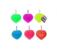 Portachiavi cuore antistress in silicone 11cm 6 colori