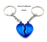 Portachiavi Cuore Partita Sposi Coppia Couple Romantico 2 IN 1 Colore: Blu