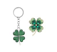 Portachiavi Da 1 Pezzo E Spilla Da 1 Pezzo, Felice Forma A Quadrifoglio, Ciondolo Per Decorazioni Di Moda, Adatto Per Regalare E Vestire Borse.