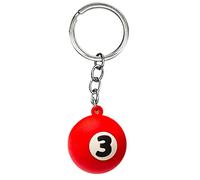 Portachiavi da biliardo per donne e uomini, mini portachiavi rotondi a forma di palla da biliardo, accessori per borse, 3, Etichettalia unica