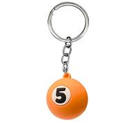 Portachiavi da biliardo per donne e uomini, mini portachiavi rotondi a forma di palla da biliardo, accessori per borse, 5, Etichettalia unica