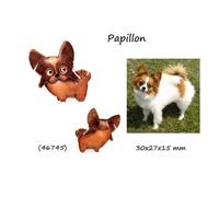 Portachiavi da Donna in pelle unisex portachiave razze di cani 3D cane papillon