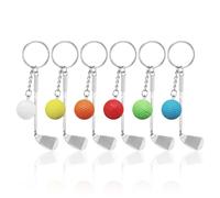 Portachiavi Da Golf 6 Pezzi, Portachiavi In Metallo Per Club, Portachiavi Sportivi Creativi, Ciondoli Per Borse, Piccoli Regali Per Gli Appassionati Di Golf