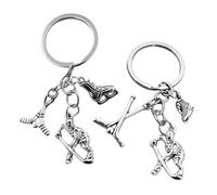 Portachiavi Da Hockey Su Ghiaccio Da 2 Pezzi, Portachiavi Creativi In Metallo, Portachiavi Interessanti, Accessori Chiave, Piccoli Regali Per Gli Appassionati Di Hockey