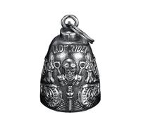 Portachiavi Da Motociclista - Campanello Da Equitazione Mini Teschio 5x3x3 Cm | Ciondolo Con Campana Custode In Acciaio Inossidabile - Regalo Con Ciondolo Antiruggine E Antiusura | Per Uomini