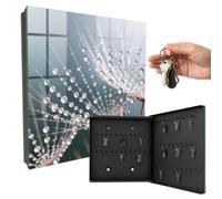 Portachiavi da muro 30x30 cm Gocce d'acqua Porta Destra Nero