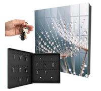 Portachiavi da muro 30x30 cm Gocce d'acqua Porta Sinistra Nero