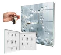Portachiavi da muro 30x30 cm Gocce di rugiada Porta Sinistra Bianco | Appendiabiti | Bacheca | Vetrinetta | Nicchia | Casellario | Armadio | Gancio | Quadro | Mobiletto | Contenitore | Supporto