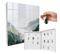 Portachiavi da muro 30x30 cm Monti dell'Arcobaleno Porta Destra Bianco