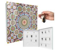 Portachiavi da muro 30x30 cm Motivi arcobaleno Porta Destra Bianco
