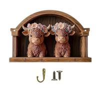 Portachiavi Da Parete,Attaccapanni A Tema Highland Cattle Per La Decorazione Della Camera | Ganci Decorativi Per Parete,Per Occhiali Da Sole Borsa Corridoio Bagno Cucina Ingresso Soggiorno Ufficio Cas