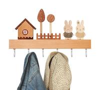 Portachiavi da parete con 6 ganci - appendichiavi da muro senza perforazione | ganci per appendi chiavi e posta all'ingresso | gli utensili cucina | Portachiavi a parete, appendiabiti