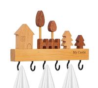 Portachiavi da parete con 6 ganci - appendichiavi da muro senza perforazione | ganci per appendi chiavi e posta all'ingresso | gli utensili cucina | Portachiavi a parete, appendiabiti