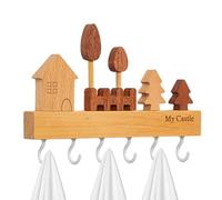 Portachiavi da parete con 6 ganci - appendichiavi da muro senza perforazione | ganci per appendi chiavi e posta all'ingresso | gli utensili cucina | Portachiavi a parete, appendiabiti