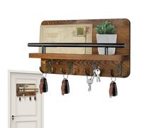 Portachiavi da parete con portaposta, organizer in legno con ripiano portaoggetti | Organizzazione da parete, decorazione per la casa