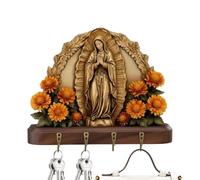 Portachiavi da parete | Decorazione religiosa per la casa - Portachiavi cristiano con 4 ganci, per asciugamani, borse, cappelli, soggiorno, camera da, bagno, garage, ufficio, fattoria, vacanze