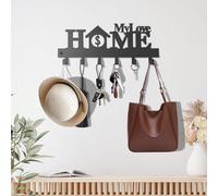 Portachiavi da parete in metallo alla moda - Ganci portachiavi resistenti alla ruggine con viti e tasselli per casa, cappotto, cappello, asciugamano, cucina, bagno - Facile installazione per porta, om