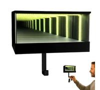 Portachiavi da parete per garage con design, telecomando per auto, portachiavi, divertente murale con effetto illusione, illuminazione a LED, 1 pezzo in plastica