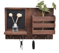 Portachiavi da parete - Portachiavi in legno rustico, gancio per chiavi rustico, ganci per decorazione domestica attaccati alla parete, organizzatore porta posta in legno | Organizzatore chiavi con