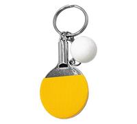 Portachiavi da ping pong, elegante design a ping pong, ciondolo unico per borsa auto, ciondolo per gli amanti dello sport e gli amici dello spirito di squadra, Giallo, Refer to