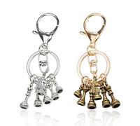 Portachiavi Da Scacchi Da 2 Pezzi, Portachiavi Con Chiusura A Moschettone, Ciondolo Pezzo Degli Scacchi, Portachiavi, Portachiavi Creativo, Regalo Per Gli Amanti Degli Scacchi