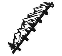 Portachiavi decorativo da parete: supporto in metallo con ganci multipli -