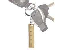 Portachiavi del sovrano, chiavi piccole ruler,Pocket Measuring Tool Backpack Charm Ciondolo | Practical Car Bursse Bag Ornamento Decoration Portachiavi Anello per viaggi, uffici, Bronzo, Se référer