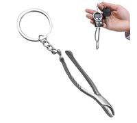 Portachiavi dentista da donna - Ciondolo creativo metallo, idea regalo professionale | Portachiavi simpatico con trapano per assistente studio odontoiatrico accessorio cura dentale gadget divertente u