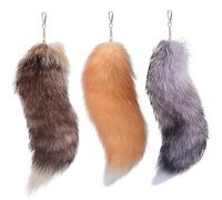 Portachiavi di coda di volpe, 3 pezzi THERIAN CORSO, FOX THERIAN LUNGA LUNGA DELLA CUSSH, TAE DELLA TAE DI HALLOWEEN MORSO FREFICO, PIETRI APPLICATI