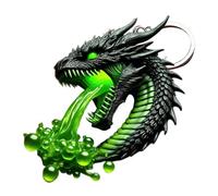 portachiavi di drago - fascino acrilico a gradiente, accessorio per chiavi auto | Figurina del drago artistico, token fortunato portatile per il capodanno cinese, arredamento dello zaino, rico