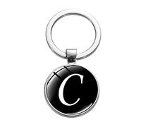 Portachiavi di lusso con lettere per portachiavi e borse, regali per studenti dalla A alla Z 26 iniziali ciondolo divertente portachiavi - Migliora l'amore C Large