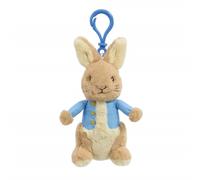 Portachiavi di peluche con Coniglietto PIETRO con clip blu 13 cm