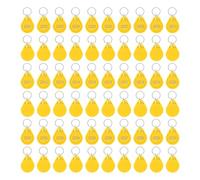 Portachiavi di prossimità 125 Khz a 26 bit Weigand Prox, compatibili con lettori di formato ISOProx 1386 1326 H10301, leggibili, replicabili, riscrivibili, chiavi di prossimità, gialli (100)