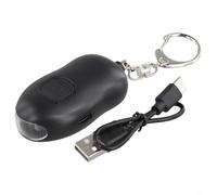 Portachiavi di sicurezza personale con forte allarme di salvataggio da 140 dB, design compatto per uso esterno, contro le minacce (nero)