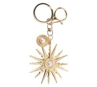 Portachiavi Dio del Sole, Portachiavi da Donna con Scintillante Perla Artificiale, Design Sole Dorato Alla Moda, per Decorazioni Portafogli e Zaino, Realizzato in Materiale in
