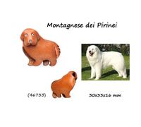 Portachiavi Donna pelle unisex portachiave razze cani cane Montagnese di Pirinei