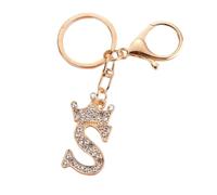 Portachiavi Donna, Portachiavi con Lettera con Diamante della Corona, Portachiavi da Personalizzare, Regalo Creativo Esclusivo con Portachiavi con Lettera per Gli Amici, per Zaino Borsa Scuola (S)