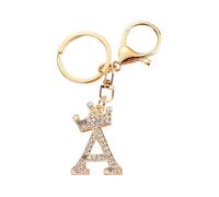 Portachiavi Donna, Portachiavi con Lettera con Diamante della Corona, Portachiavi da Personalizzare, Regalo Creativo Esclusivo con Portachiavi con Lettera per Gli Amici, per Zaino Borsa Scuola (A)